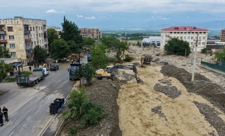 Telavi Battles Serious Flood Damage After River Overflow